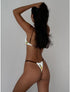 Flower Print Thong Bikini Set